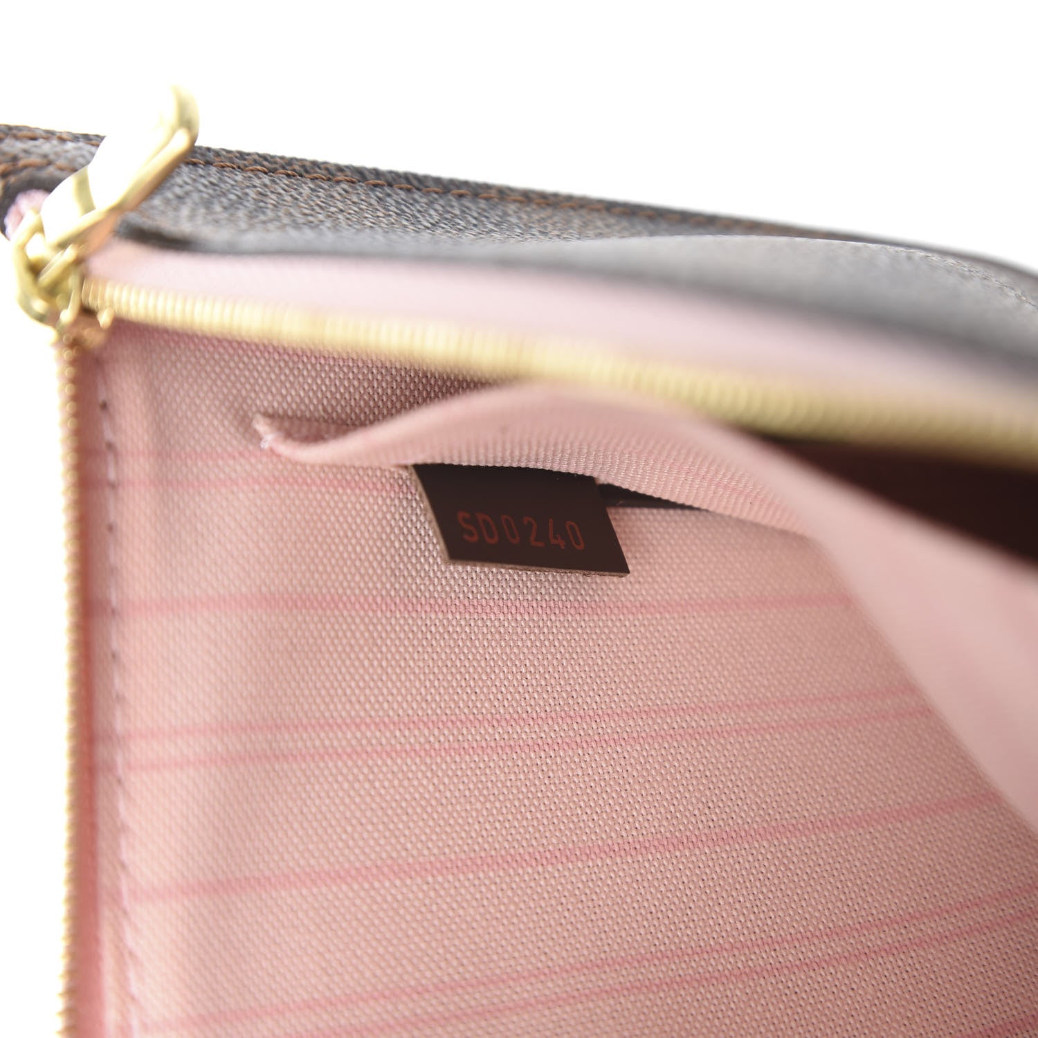 Louis Vuitton Damier Ebene Neverfull MM GM Pochette Rose Ballerine 8 of 8