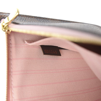 Louis Vuitton Damier Ebene Neverfull MM GM Pochette Rose Ballerine 8 of 8