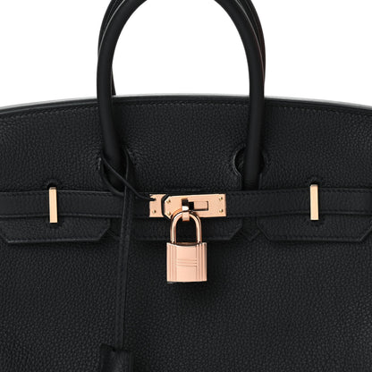 Hermes Togo Birkin 25 Black 7 of 10