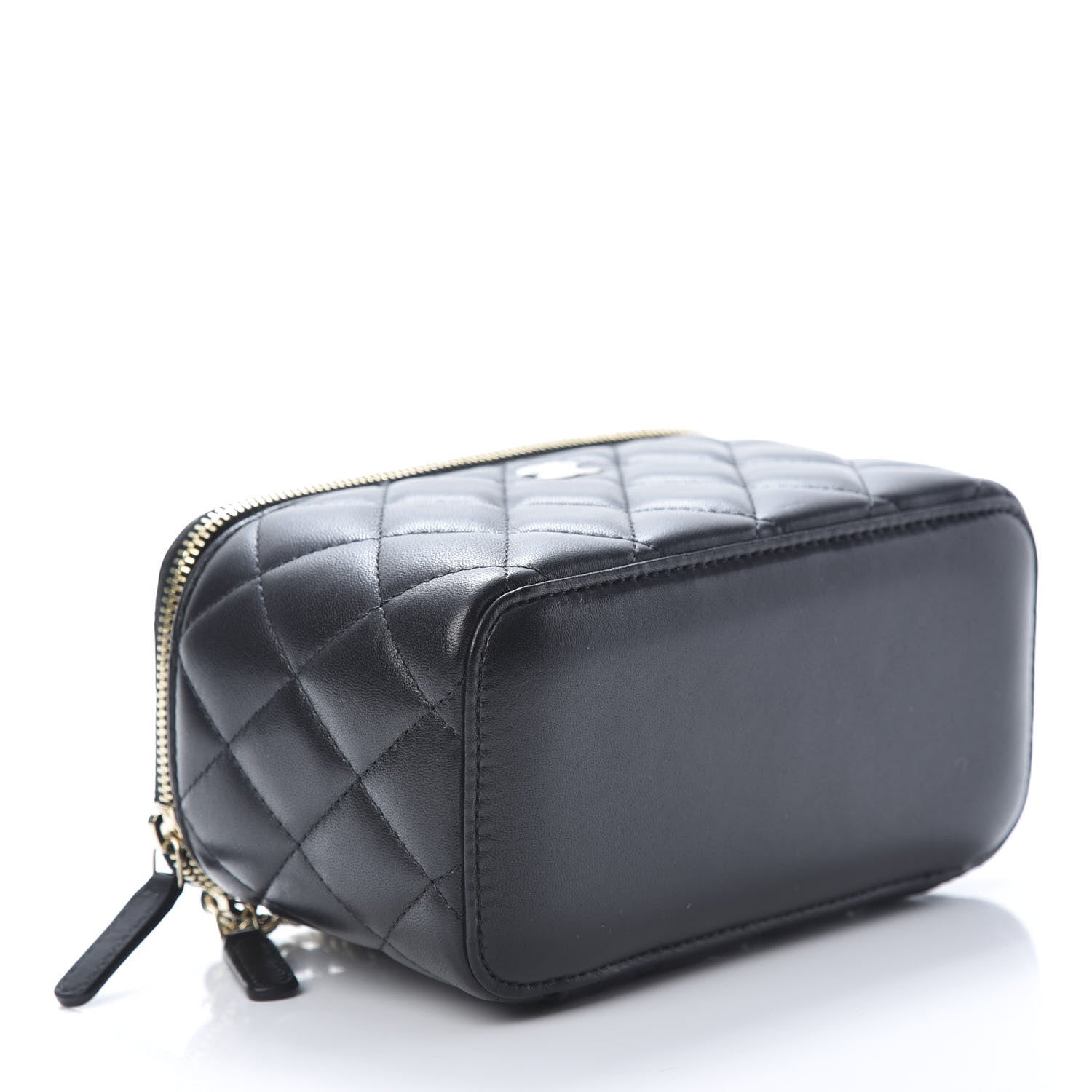Chanel Lambskin Quilted Small Vanity Case With Chain Black 4 of 11