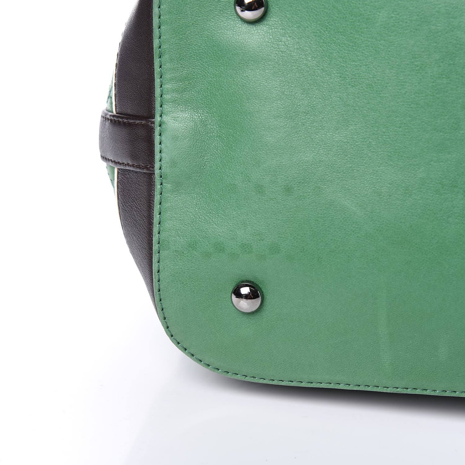 Chanel Lambskin Quilted Country Club Tote Green Black 13 of 13