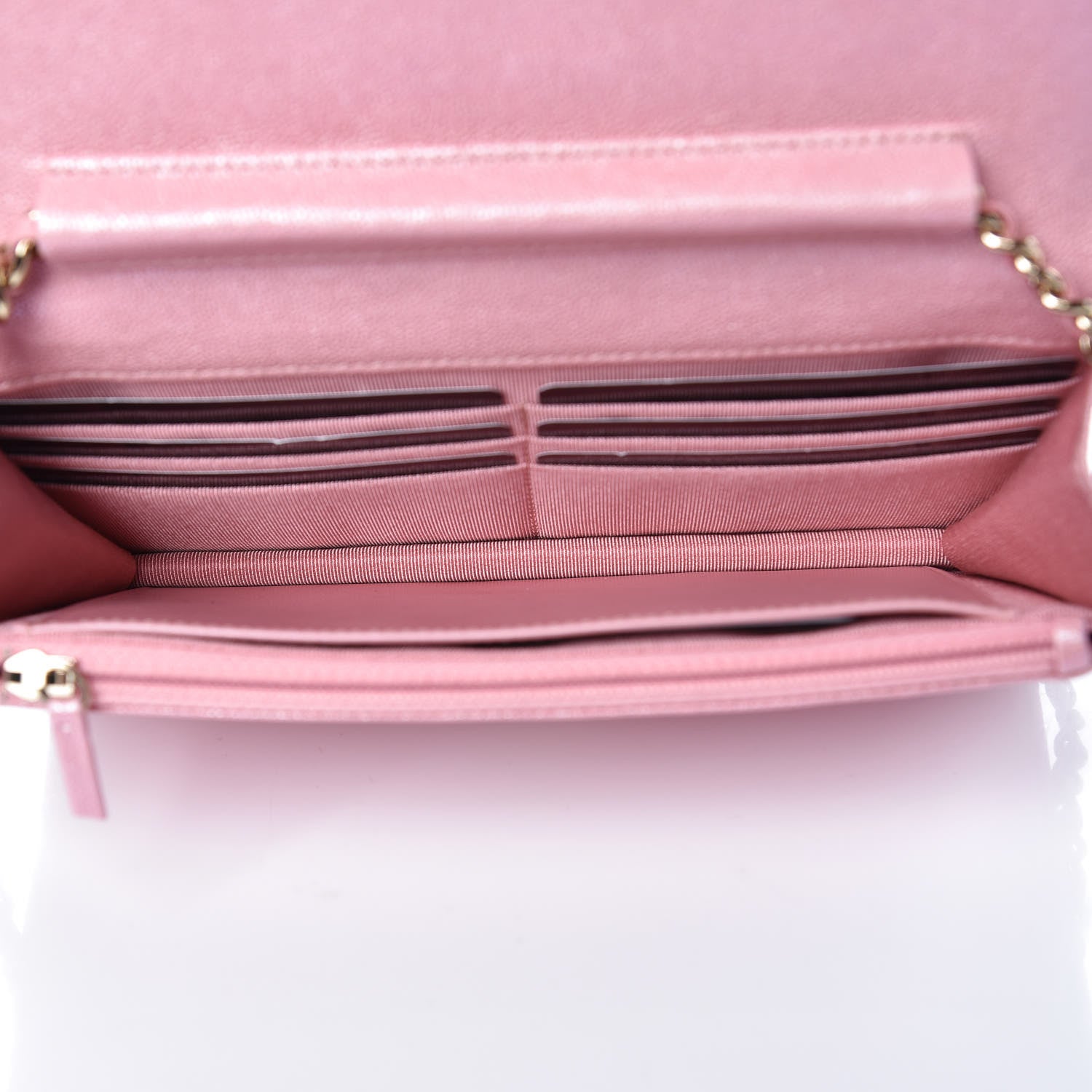 Chanel Iridescent Caviar Quilted Wallet on Chain WOC Rose Pink 6 of 10