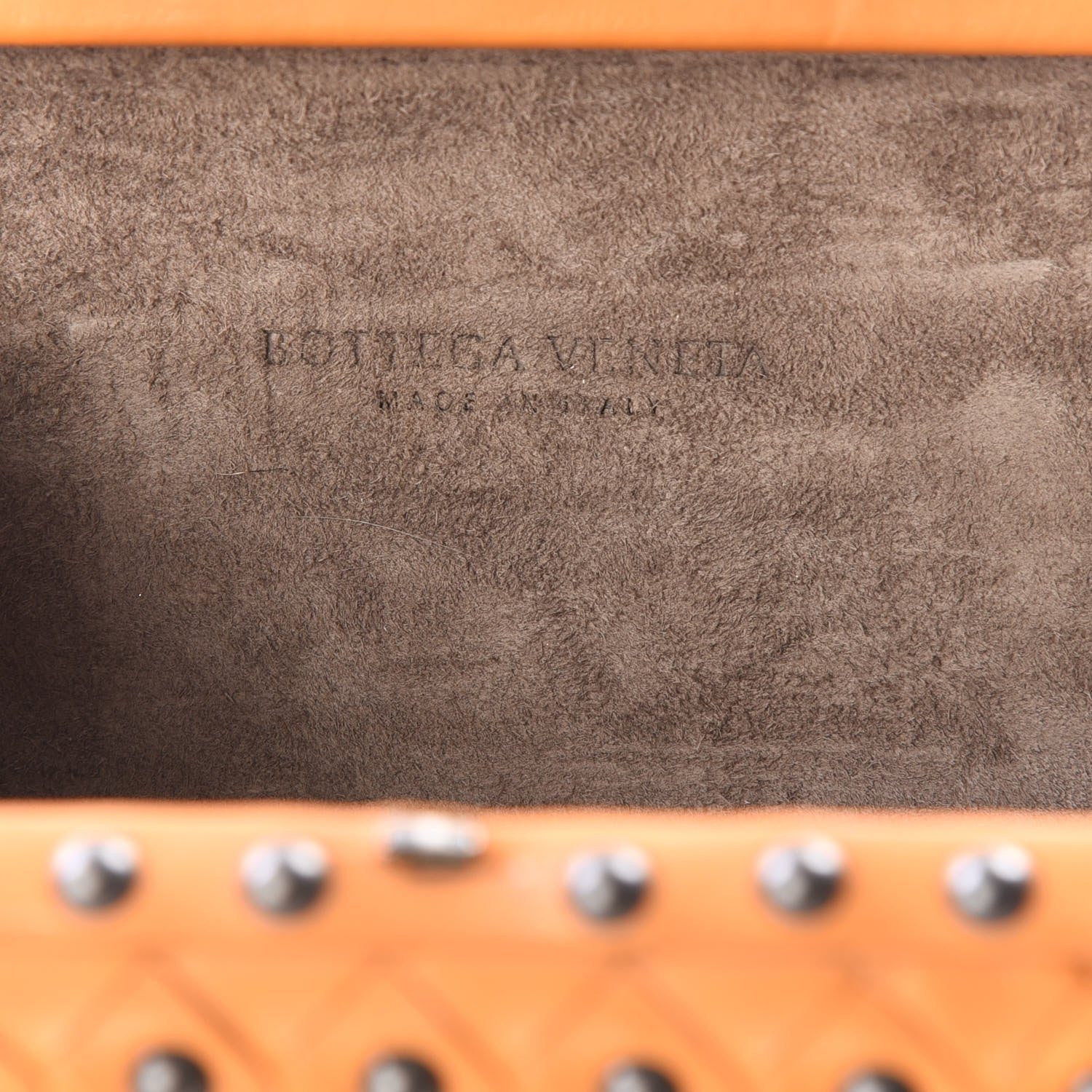 Bottega Veneta Waxy Nappa Intrecciato Knot Studded Clutch Topaz 7 of 8