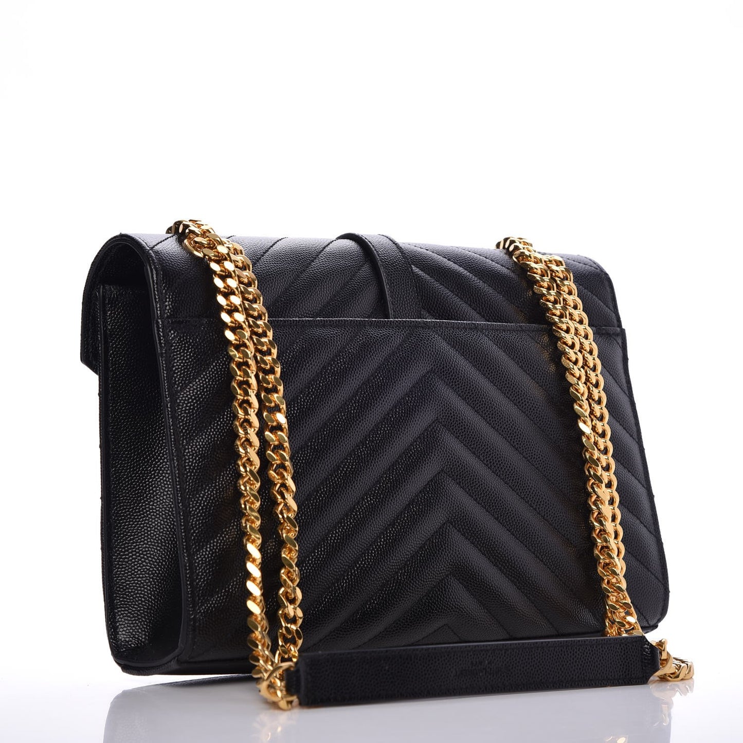Grain De Poudre Matelasse Chevron Medium Monogram Satchel Black