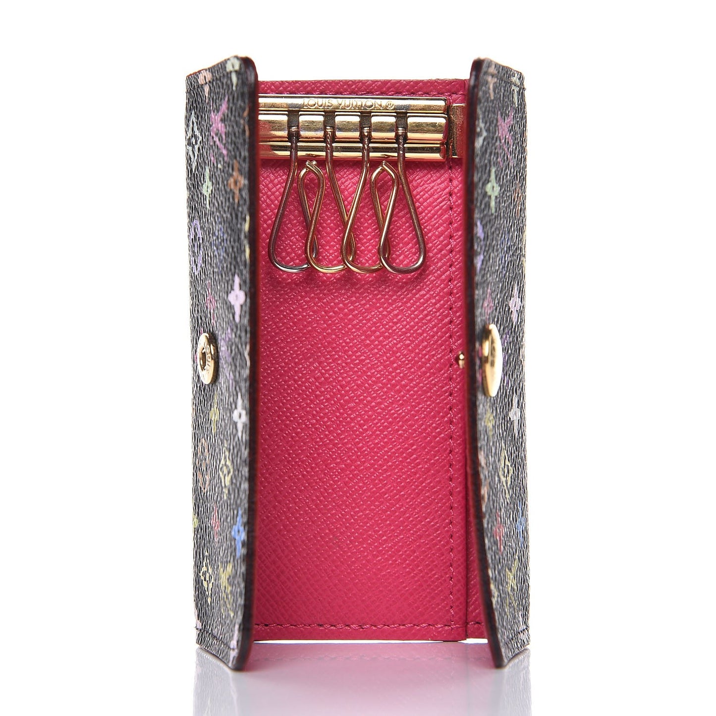 Monogram Multicolor Multicles 4 Key Holder Black Grenade