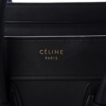 Celine Smooth Calfskin Micro Luggage Black 6 of 16