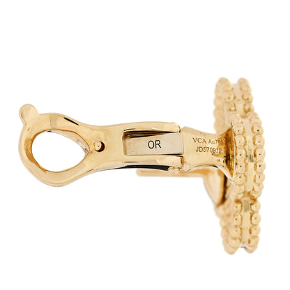 Van Cleef & Arpels 18K Yellow Gold Vintage Alhambra Earrings 4 of 5