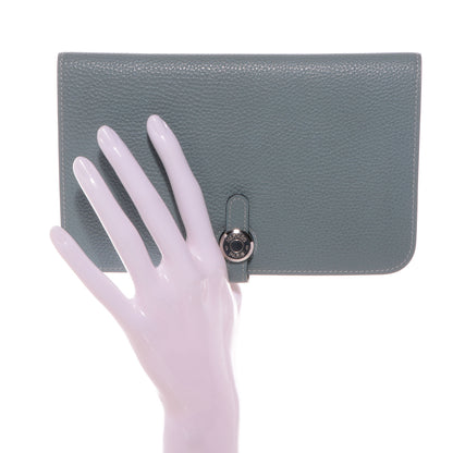 Hermes Togo Dogon Duo Wallet Ciel 2 of 8