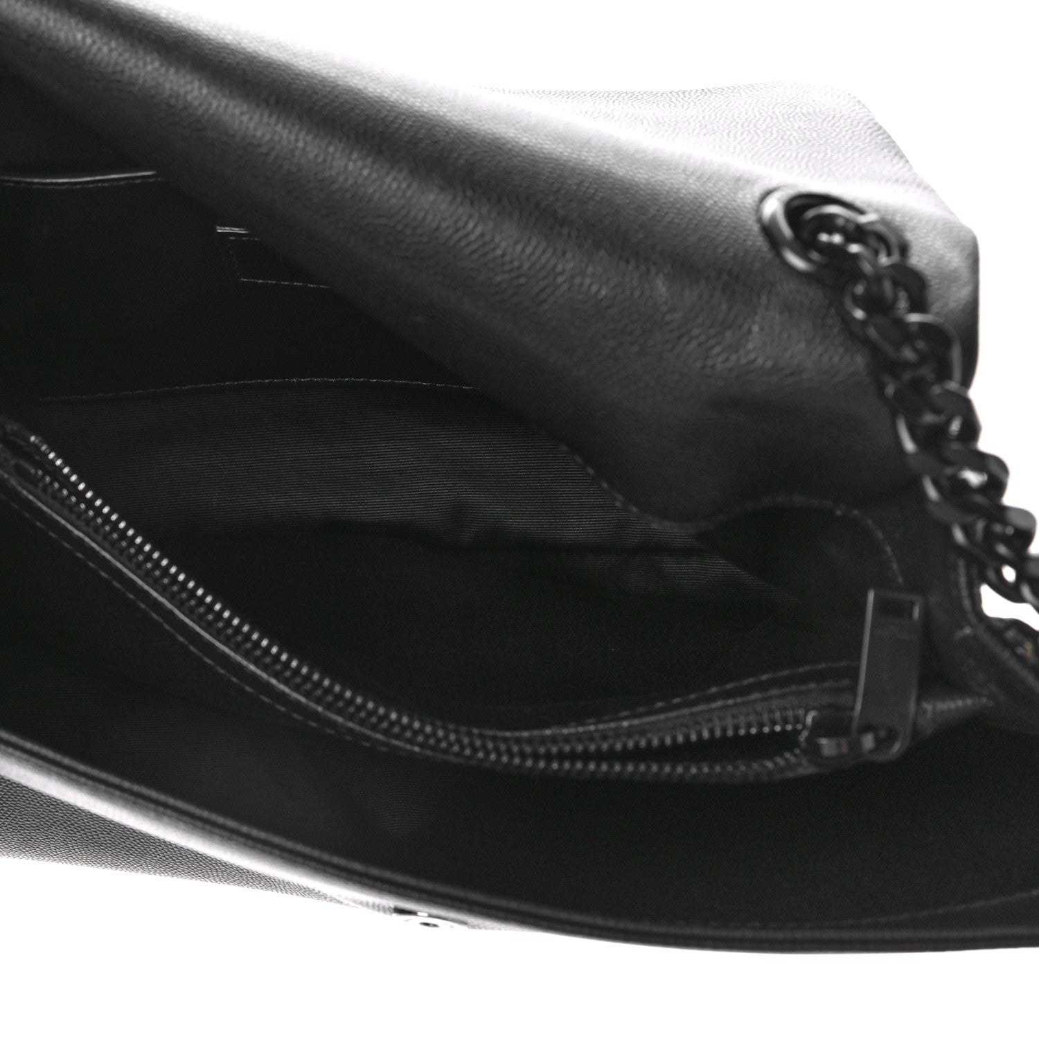 Saint Laurent Grain De Poudre Medium West Hollywood Monogram Fold-Over Black 5 of 8