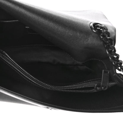 Saint Laurent Grain De Poudre Medium West Hollywood Monogram Fold-Over Black 5 of 8