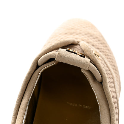 Louis Vuitton Suede Petit Damier Sneakers 37 Beige 13 of 14