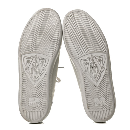 Gucci Calfskin Miro Soft Tennis Embroidered Womens Ace Sneakers 39 White Rio Blue 7 of 12