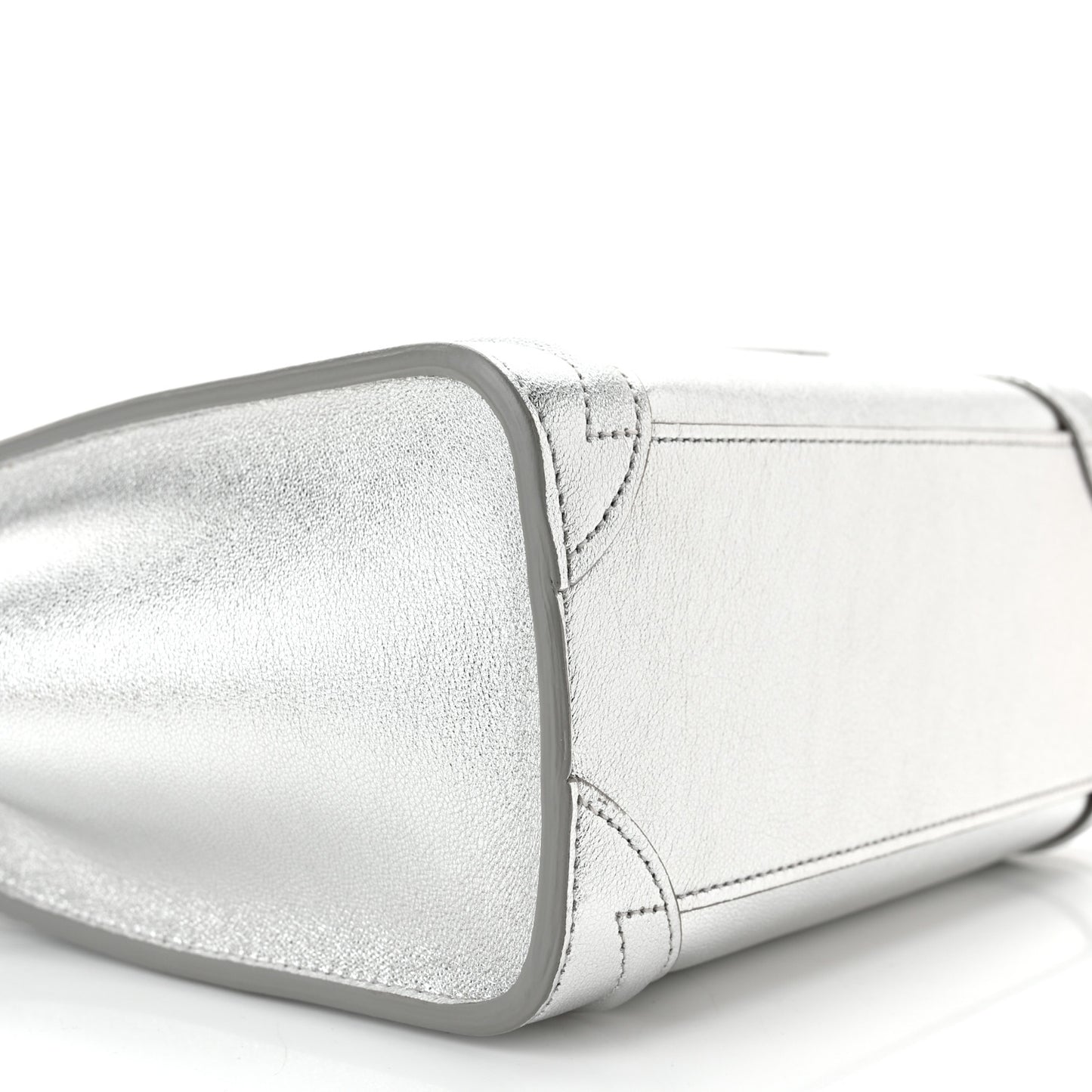 Laminated Lambskin Nano Luggage Silver