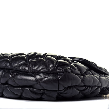 Chanel Lambskin Bubble Quilt Flap Bag Black 9 of 9
