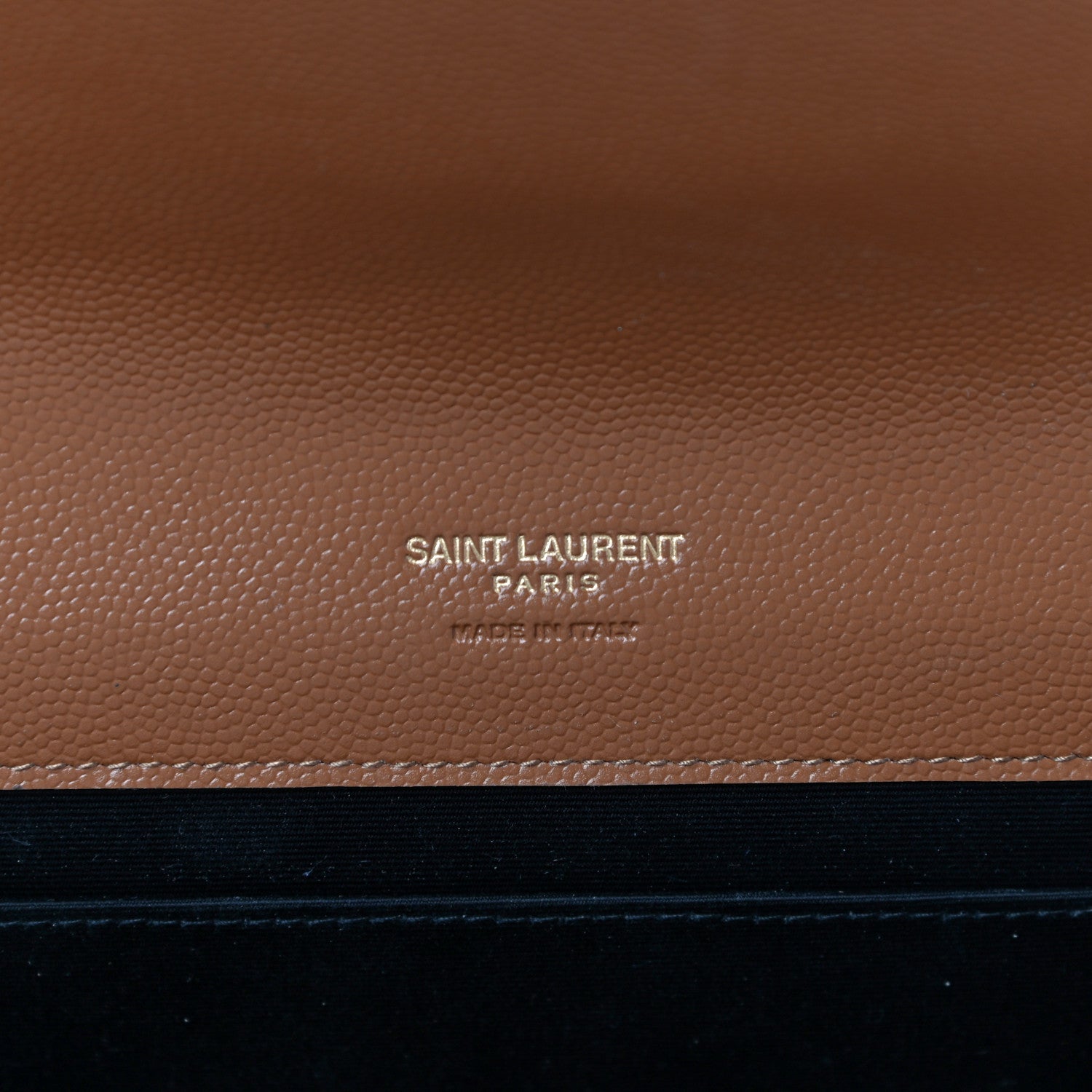 Saint Laurent Grain De Poudre Matelasse Chevron Monogram Cassandre Flap Pouch Natural Dark 6 of 11