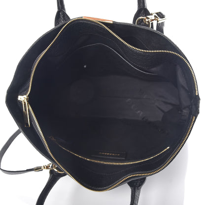 Burberry Heritage Grain Check Embossed Medium Dewsbury Tote Black 5 of 9