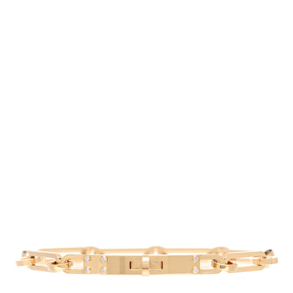 Hermes 18K Yellow Gold Diamond PM Kelly Chaine Bracelet SH 1 of 4