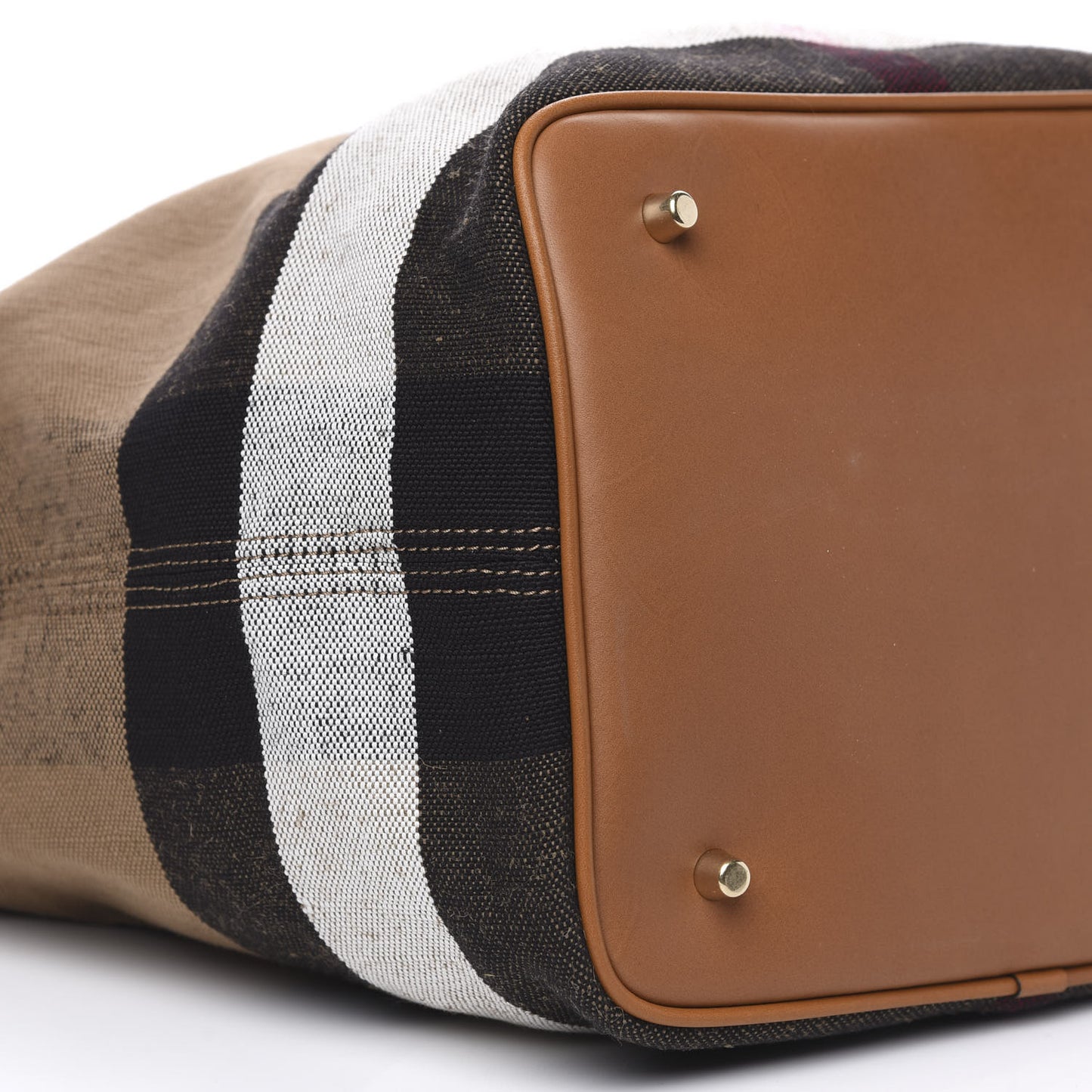 Canvas Mega Check Medium Ashby Hobo Saddle Brown