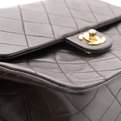 Chanel Lambskin Quilted Small Single Flap Brown 11 of 11