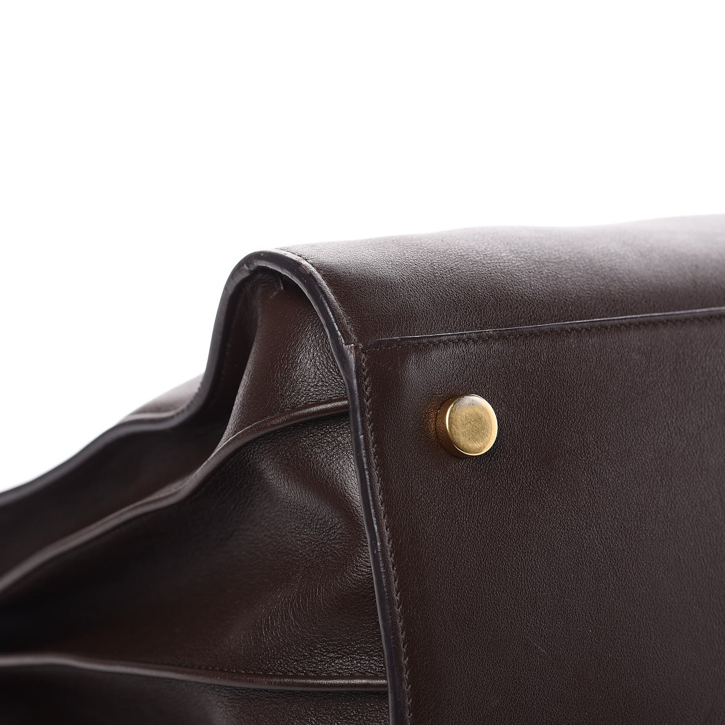 Calfskin Large Sac De Jour Carryall Dark Brown