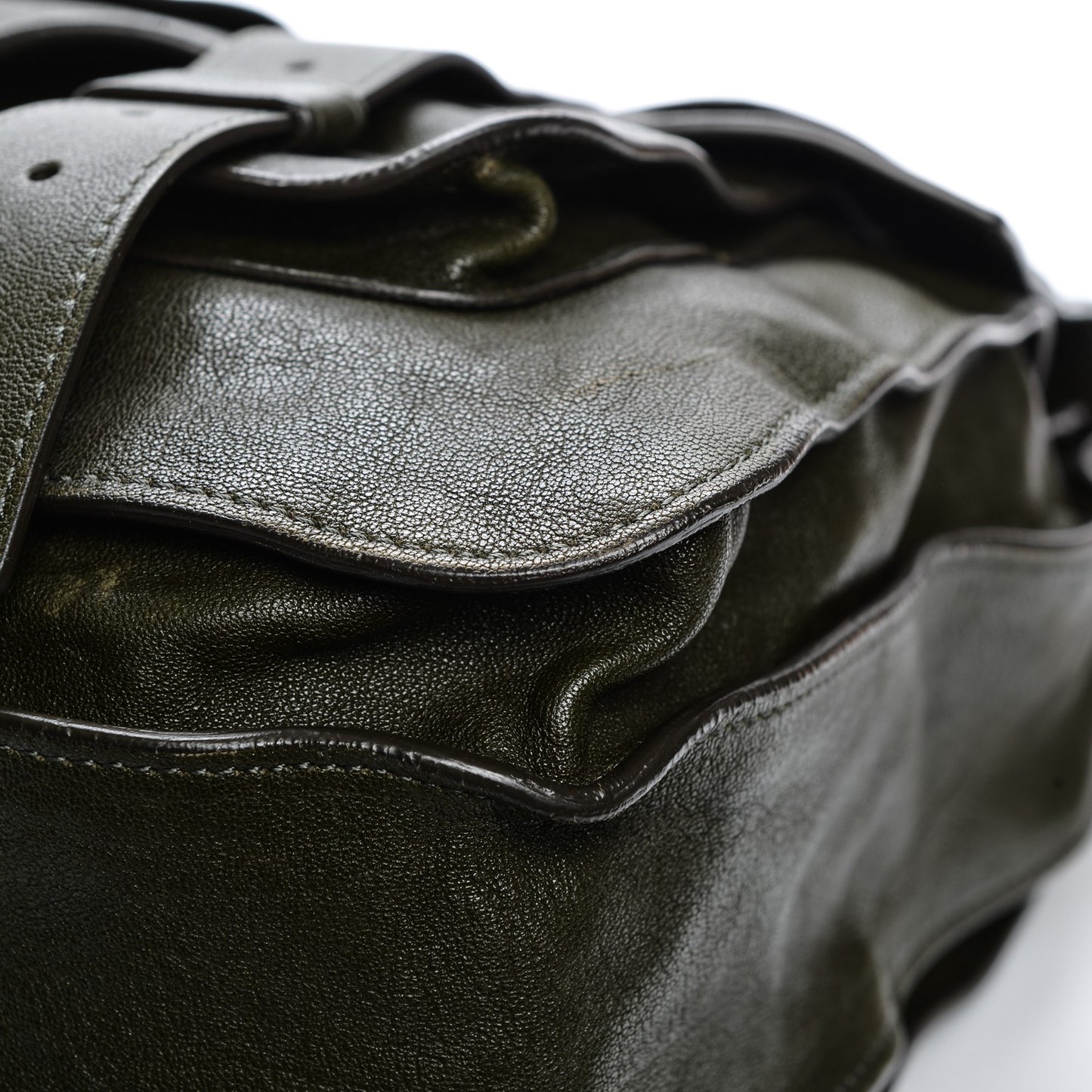 Lambskin PS1 Large Satchel Military