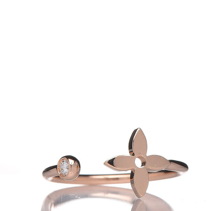 Louis Vuitton 18K Yellow Pink White Gold Diamond Idylle Blossom Ring Set of 3 50 5.25 4 of 12