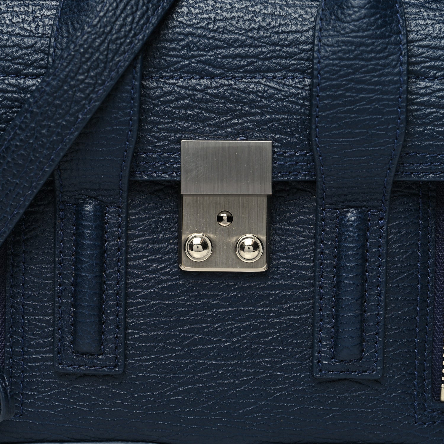 3.1 Phillip Lim Textured Calfskin Mini Pashli Satchel Ink 8 of 12