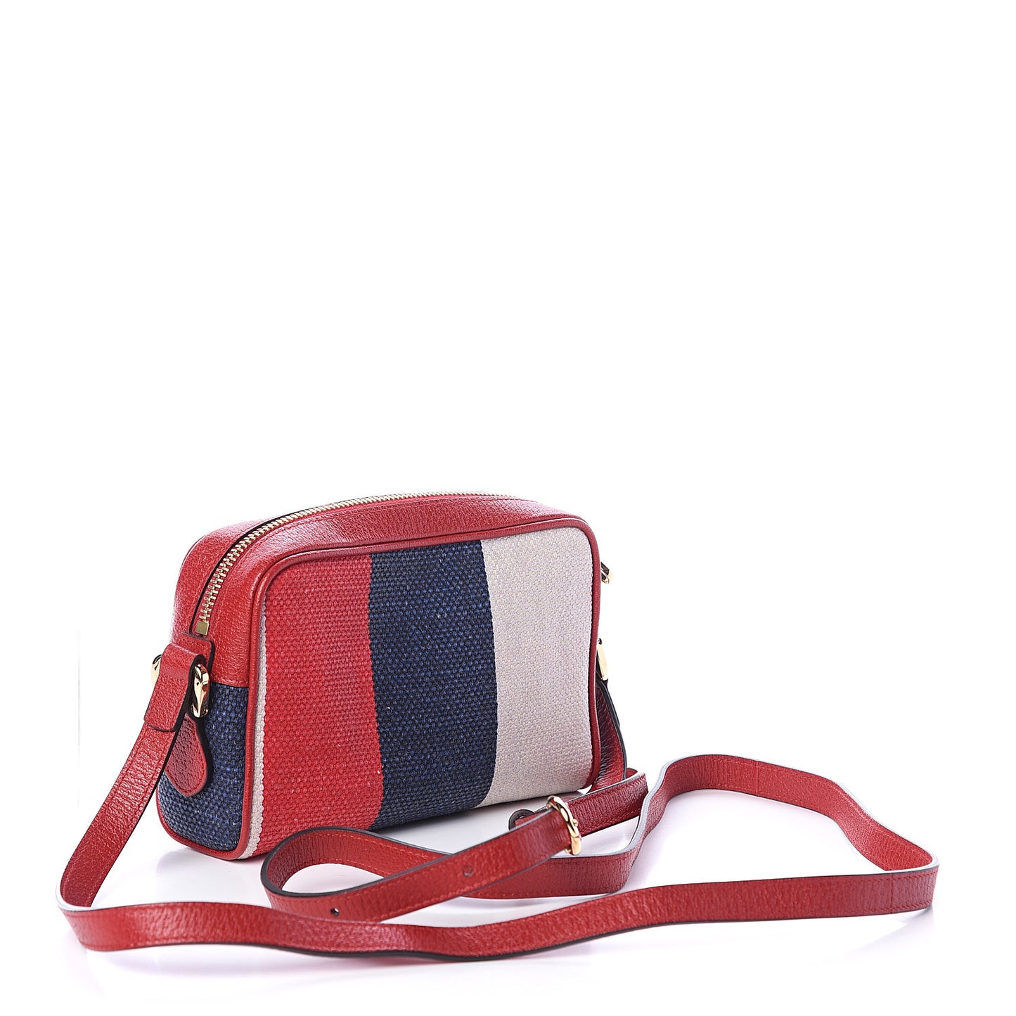Canvas Sylvie Stripe Mini Ophidia Camera Bag Mystic White Hibiscus Red Maritime