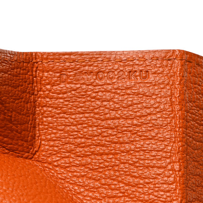 Hermes Chevre Mysore Verso Le 24 Coin Purse Rose Lipstick Orange 7 of 8
