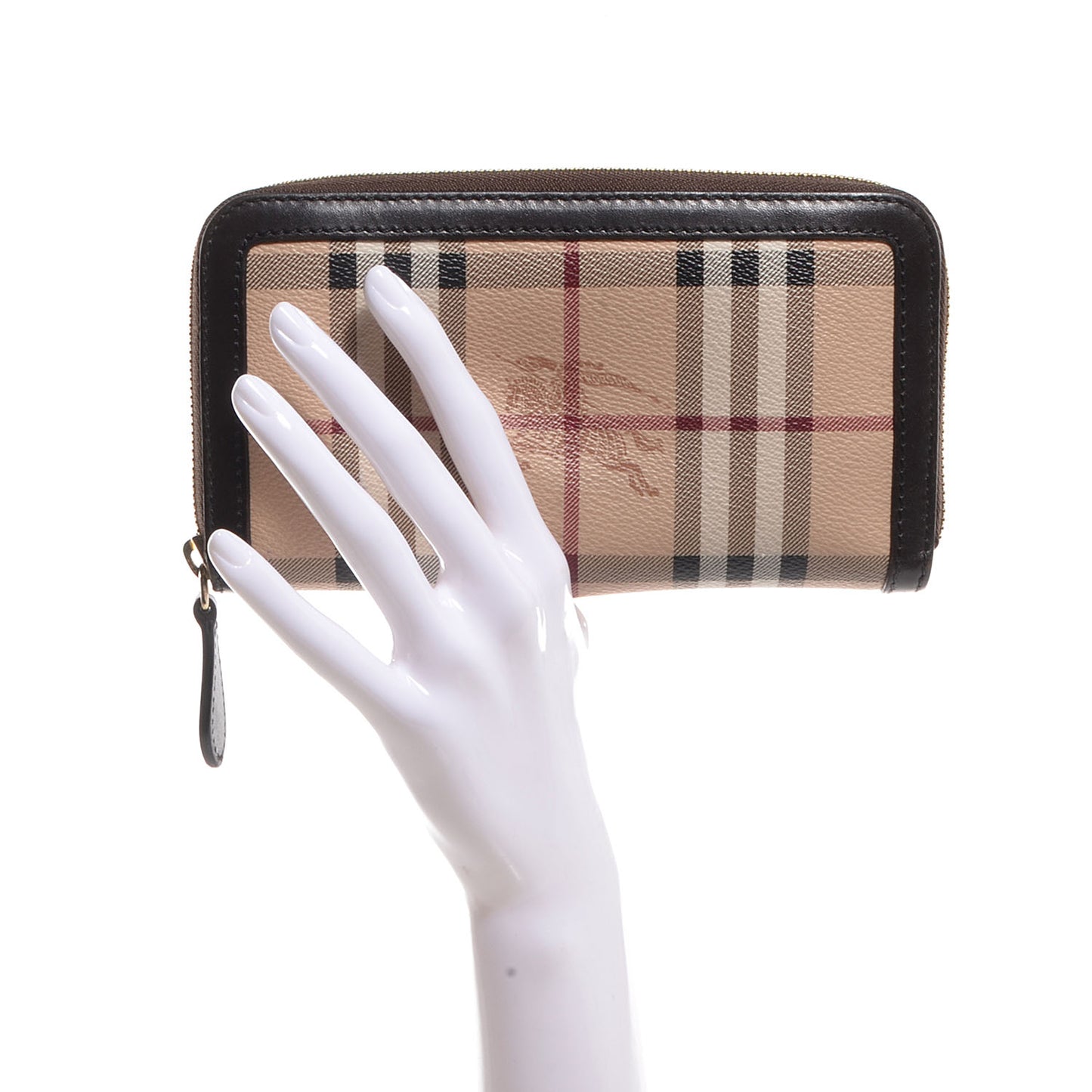 Haymarket Check Large Ziggy Zip Around Wallet Chocolate