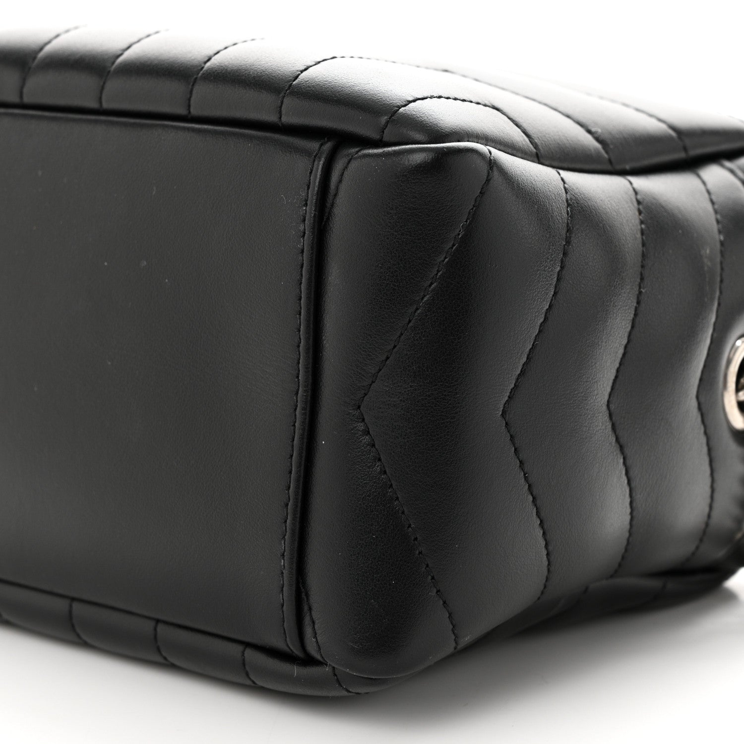 Saint Laurent Calfskin Y Quilted Monogram Small Loulou Bowling Bag Black 10 of 11
