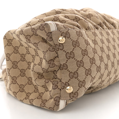 Gucci Monogram Large D Gold Ring Hobo Off White 9 of 13