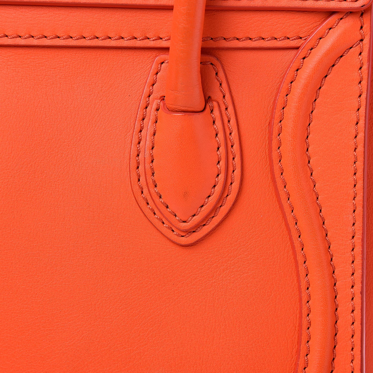 Celine Smooth Calfskin Nano Luggage Fluo Orange 16 of 18