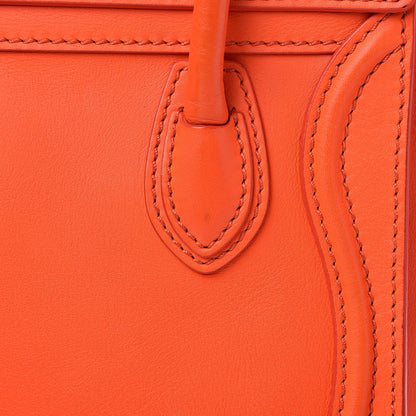 Celine Smooth Calfskin Nano Luggage Fluo Orange 16 of 18
