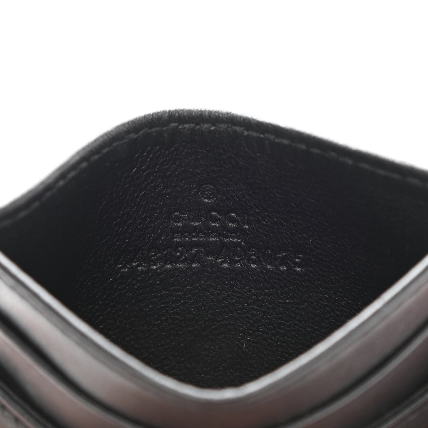 Calfskin Matelasse GG Marmont Card Holder Black