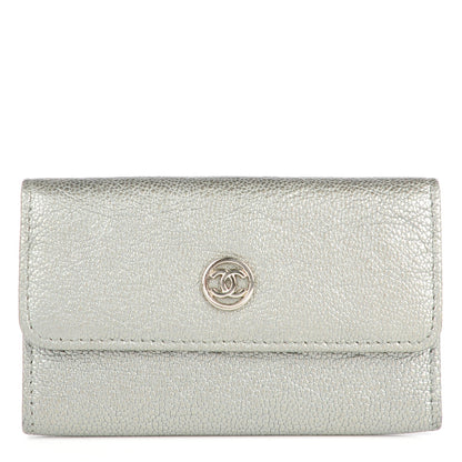 Chanel Metallic Goatskin Coin Purse Silver 1 of 7