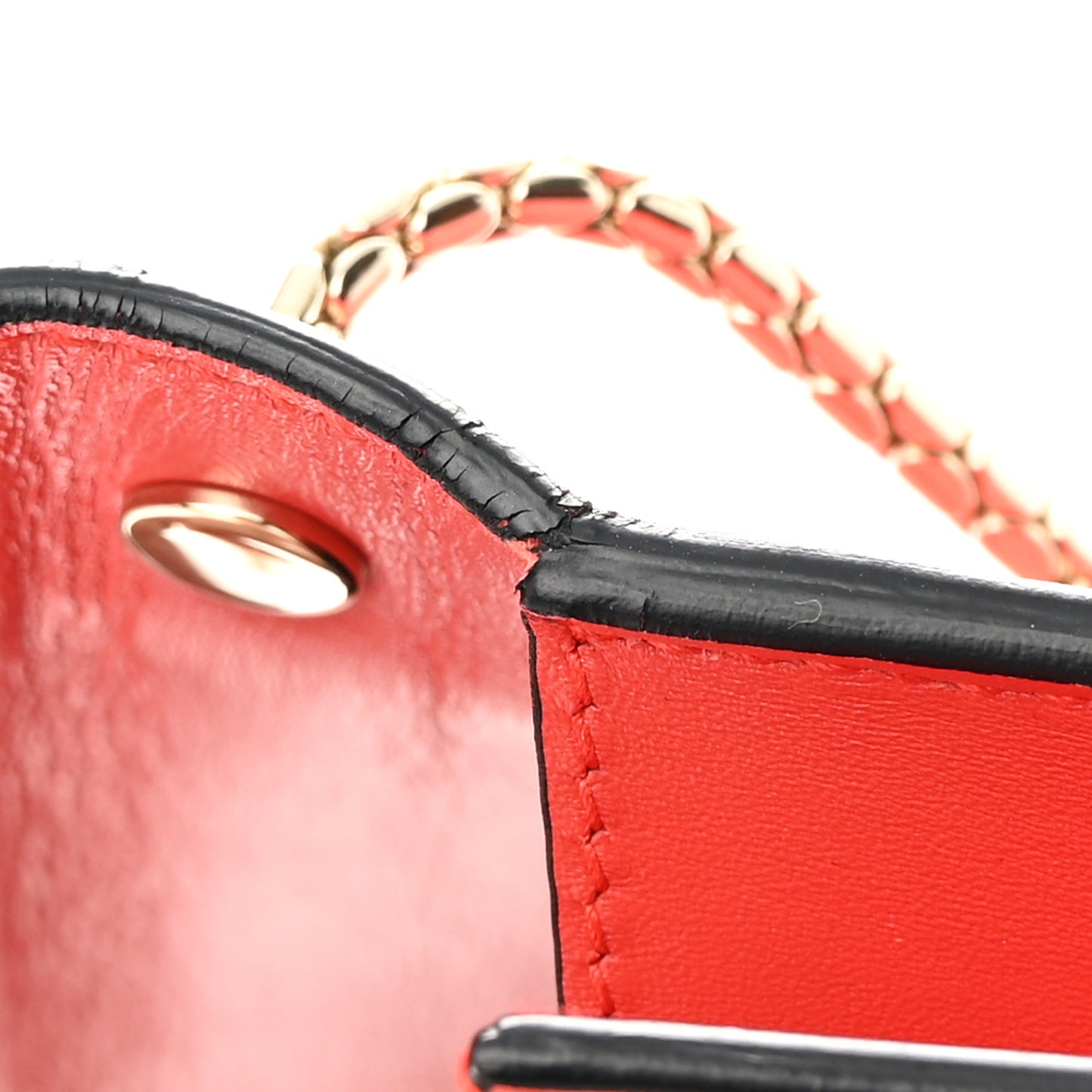 Calfskin Serpenti Forever Mini Flap Clutch Red