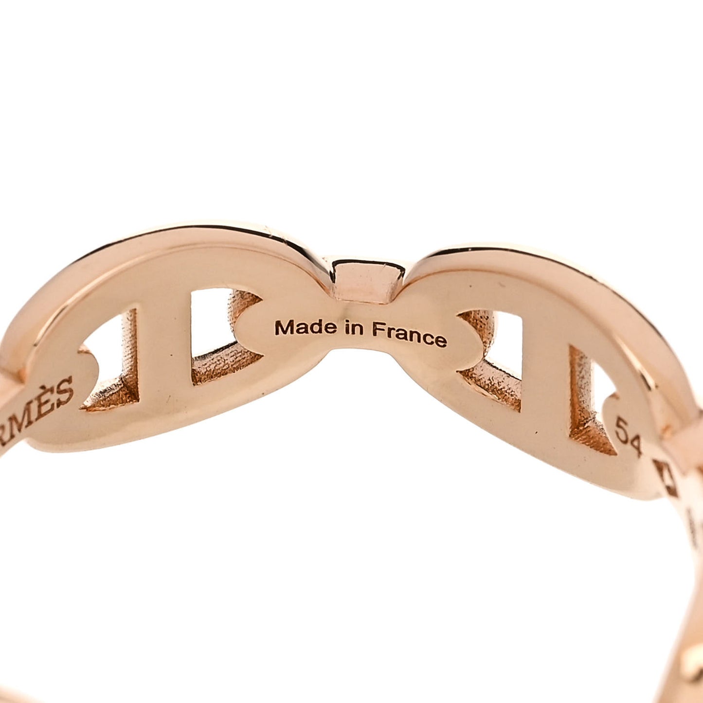 18K Rose Gold PM Chaine d'Ancre Enchainee Ring 54 6.75