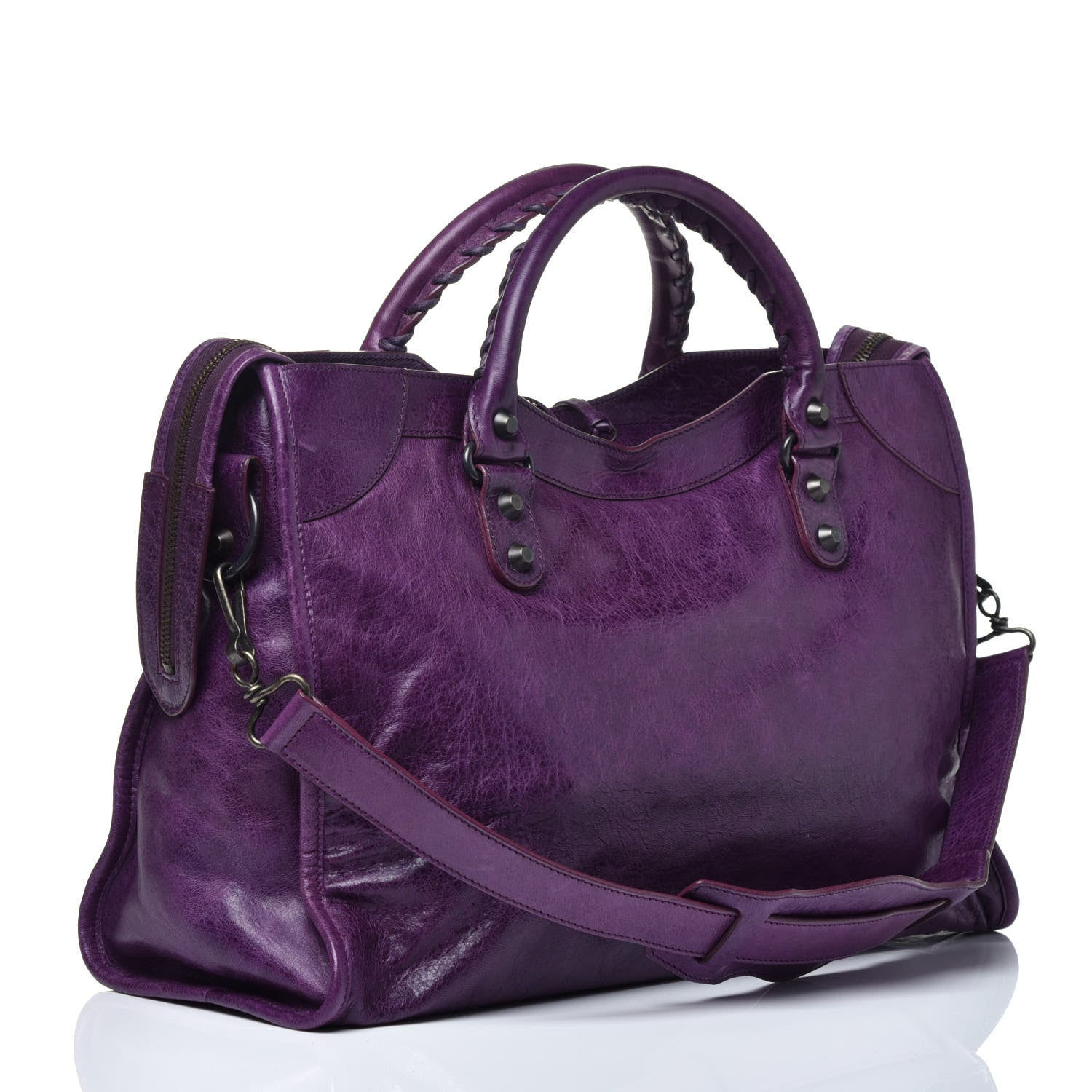 Balenciaga Agneau Classic Hardware City Raisin 3 of 8