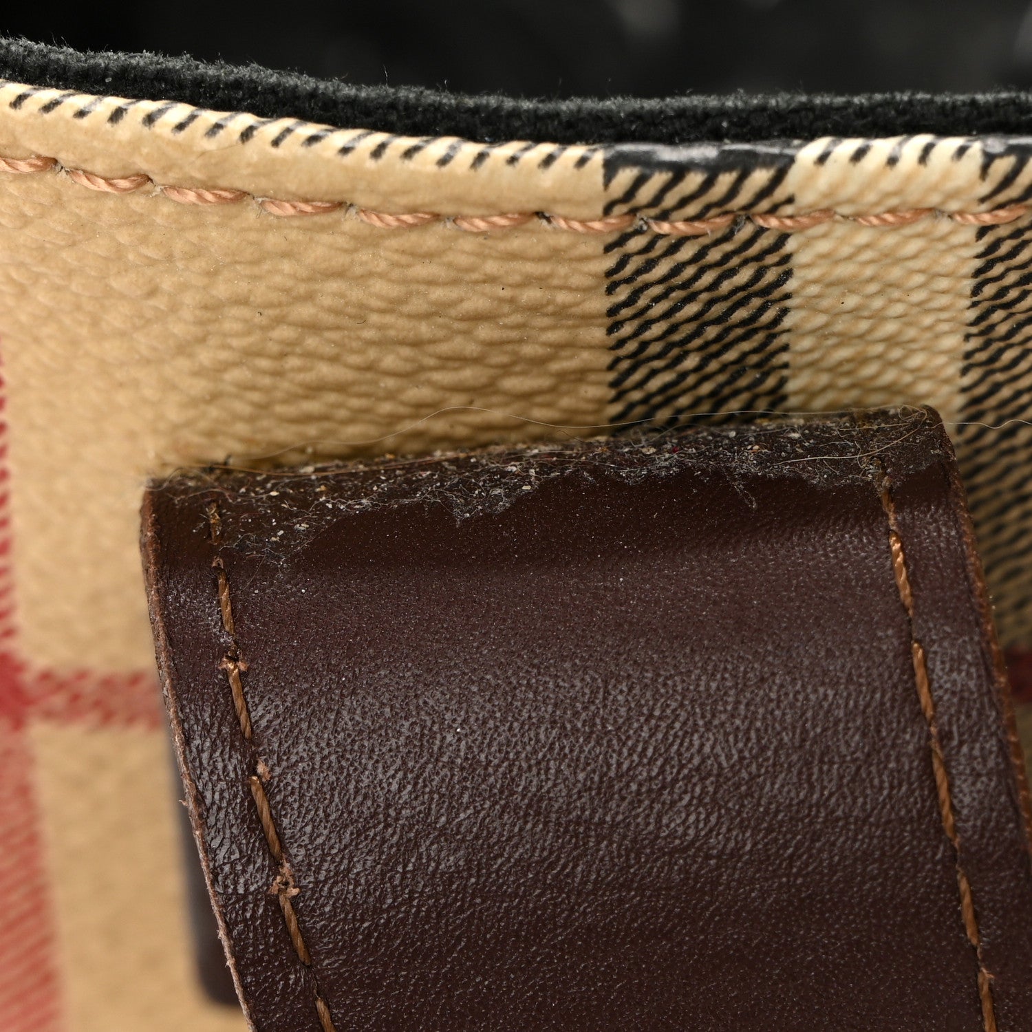 Burberry Haymarket Check Small Tote Brown 12 of 12