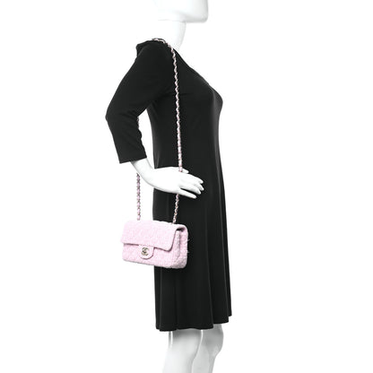 Chanel Tweed Quilted Mini Rectangular Flap Pink 2 of 11
