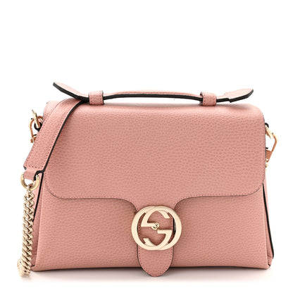 Gucci Dollar Calfskin Interlocking G Top Handle Shoulder Bag Soft Pink 1 of 10