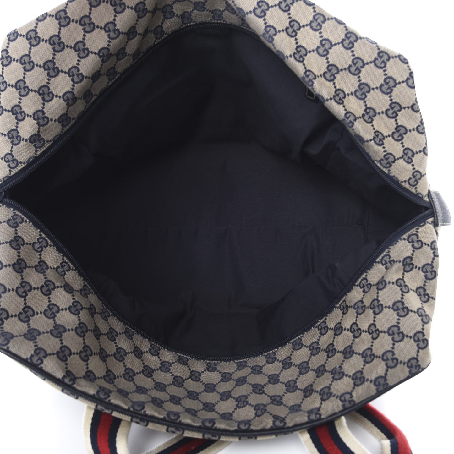 GG Monogram Web Medium Collapsable Carry On Duffle Navy
