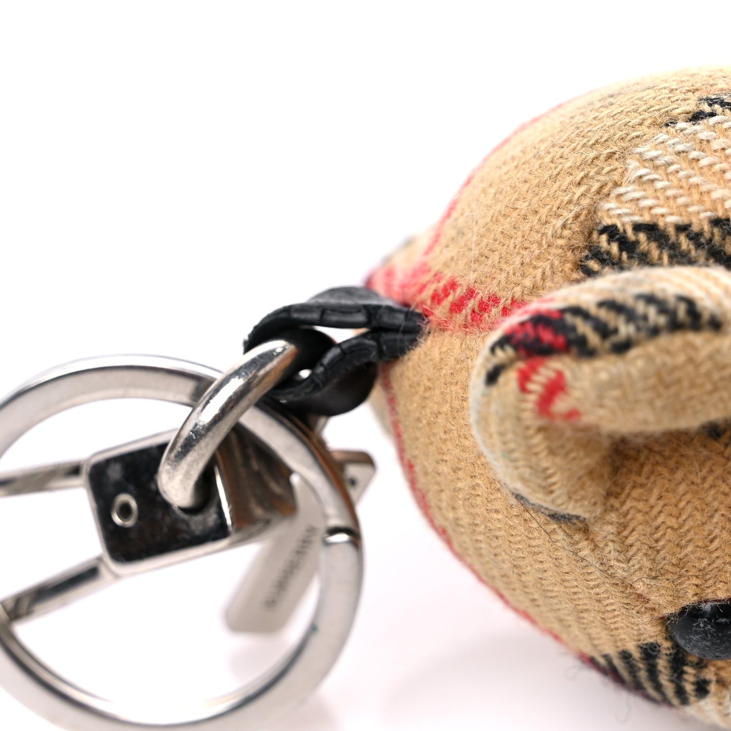 Thomas Check Trench Teddy Bear Keychain Charm Camel