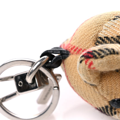 Burberry Thomas Check Trench Teddy Bear Keychain Charm Camel 3 of 6