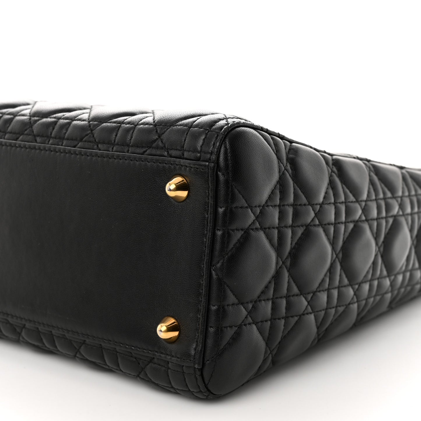 Lambskin Cannage Large Lady Dior Black
