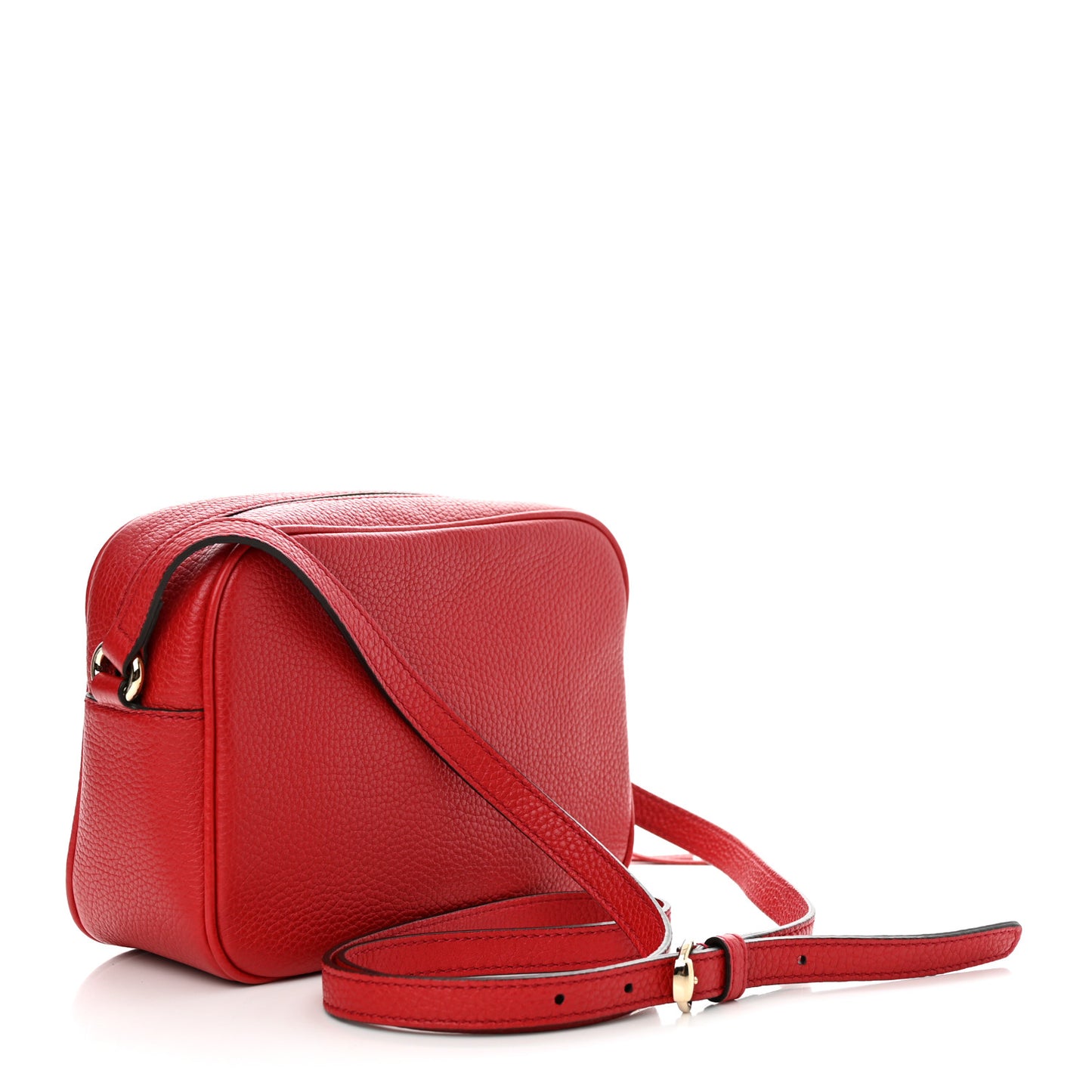 Pebbled Calfskin Small Soho Disco Bag Tabasco Red