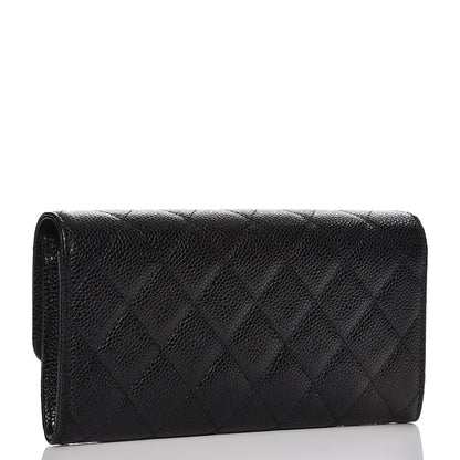 Chanel Caviar Quilted Large Flap Wallet Black 3 of 8