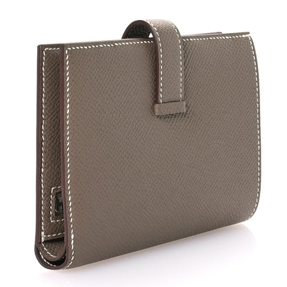Hermes Epsom Bearn Compact Wallet Etoupe 3 of 8