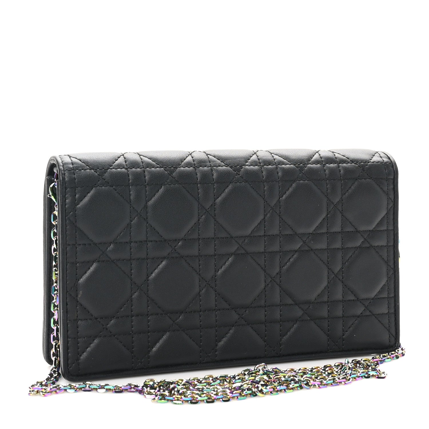 Christian Dior Lambskin Cannage Lady Dior Pouch Black 4 of 11